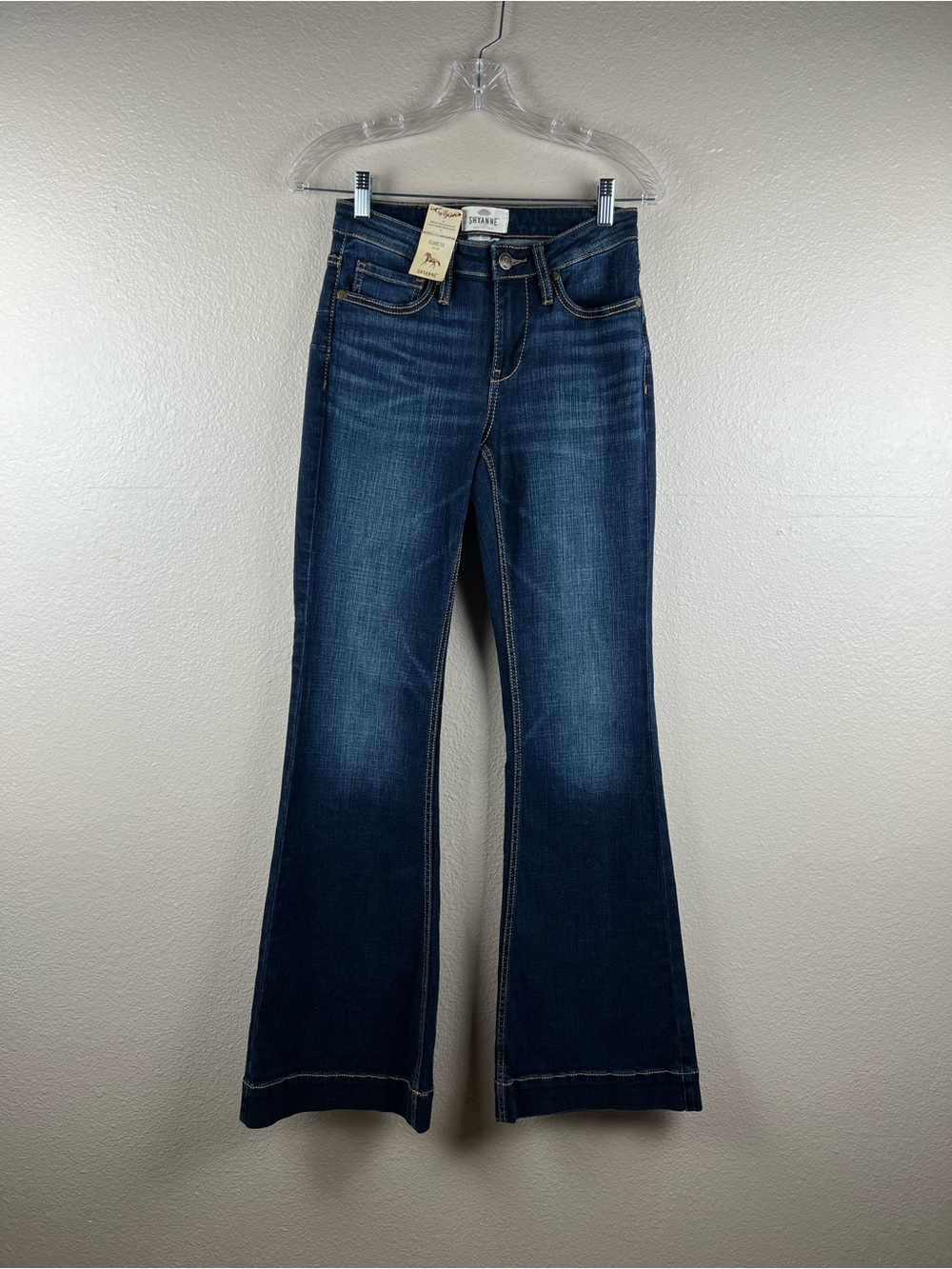 NWT Shyanne Life Mid Rise Flare Western Jeans 27x34